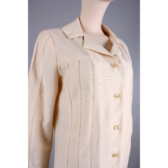 L/XL Vintage 60s Long Sleeve Simple Knee Dress - Picture 6 of 9